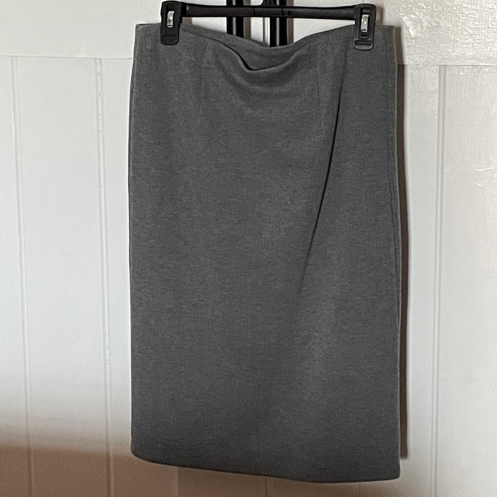 Gray Midi Pencil Skirt